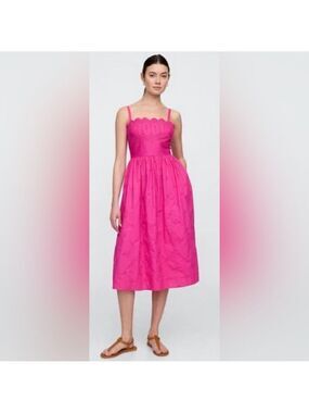 Gap Eyelet Midi Floral embroidery Dress NWT M Easter Vacation Summer Cottagecore
